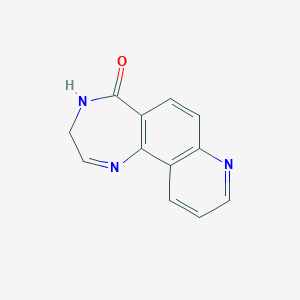 molecular formula C12H9N3O B12605409 3,4-Dihydro-5H-[1,4]diazepino[5,6-f]quinolin-5-one CAS No. 651043-39-9