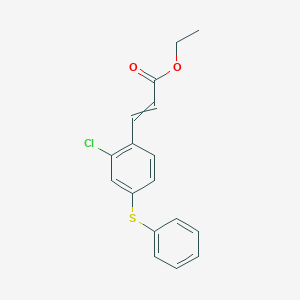 molecular formula C17H15ClO2S B12605441 Ethyl 3-[2-chloro-4-(phenylsulfanyl)phenyl]prop-2-enoate CAS No. 918645-07-5