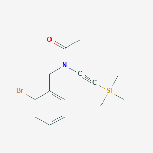 molecular formula C15H18BrNOSi B12605482 N-[(2-Bromophenyl)methyl]-N-[(trimethylsilyl)ethynyl]prop-2-enamide CAS No. 646029-21-2