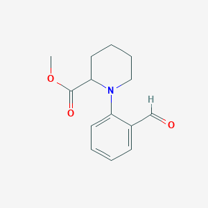 molecular formula C14H17NO3 B12605484 Methyl 1-(2-formylphenyl)piperidine-2-carboxylate CAS No. 647840-92-4