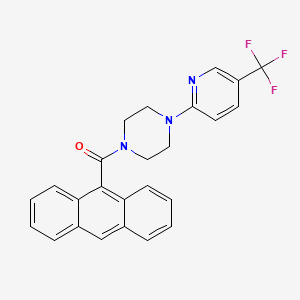 molecular formula C25H20F3N3O B12605485 Piperazine, 1-(9-anthracenylcarbonyl)-4-[5-(trifluoromethyl)-2-pyridinyl]- CAS No. 647854-39-5