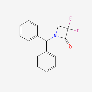 molecular formula C16H13F2NO B12605487 2-Azetidinone, 1-(diphenylmethyl)-3,3-difluoro- CAS No. 651312-17-3