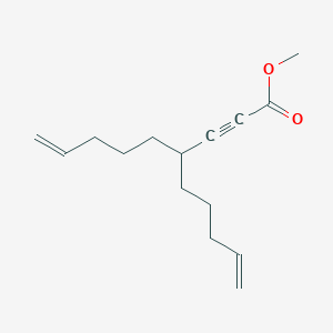 molecular formula C15H22O2 B12605490 8-Nonen-2-ynoic acid, 4-(4-pentenyl)-, methyl ester CAS No. 880499-88-7