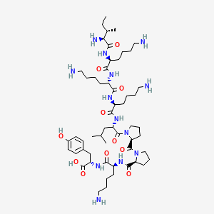 molecular formula C55H95N13O11 B12605527 L-Isoleucyl-L-lysyl-L-lysyl-L-lysyl-L-leucyl-L-prolyl-L-prolyl-L-lysyl-L-tyrosine CAS No. 918429-07-9