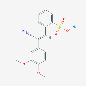 Benzenesulfonic acid, 2-(2-cyano-2-(3,4-dimethoxyphenyl)ethenyl)-, sodium salt