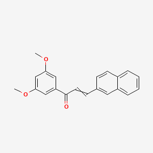 molecular formula C21H18O3 B12605606 1-(3,5-Dimethoxyphenyl)-3-(naphthalen-2-yl)prop-2-en-1-one CAS No. 914383-88-3