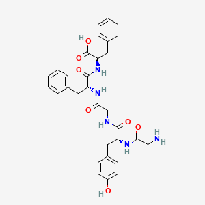 molecular formula C31H35N5O7 B12605639 Glycyl-D-tyrosylglycyl-D-phenylalanyl-D-phenylalanine CAS No. 644997-12-6