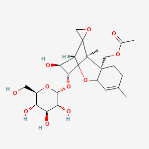 [(1S,2R,9R,10R,11S)-10-hydroxy-1,5-dimethyl-11-[(2S,3R,4S,5S,6R)-3,4,5-trihydroxy-6-(hydroxymethyl)oxan-2-yl]oxyspiro[8-oxatricyclo[7.2.1.02,7]dodec-5-ene-12,2'-oxirane]-2-yl]methyl acetate