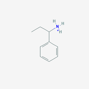 molecular formula C9H14N+ B1260567 alpha-Ethylbenzylaminium 