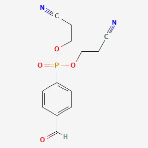 molecular formula C13H13N2O4P B12605685 Bis(2-cyanoethyl) (4-formylphenyl)phosphonate CAS No. 651302-91-9