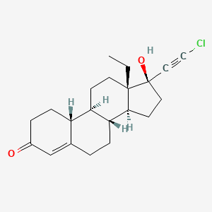 molecular formula C21H27ClO2 B1260570 Chloroethynyl norgestrel CAS No. 2415-28-3