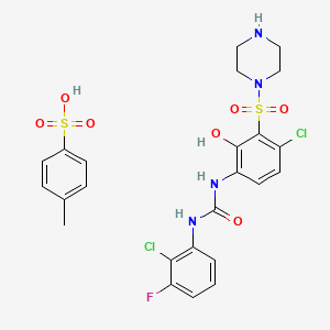 molecular formula C24H25Cl2FN4O7S2 B1260577 Elubrixin Tosylate CAS No. 960495-43-6