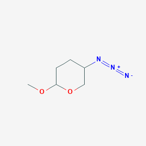molecular formula C6H11N3O2 B12605834 5-Azido-2-methoxyoxane CAS No. 645412-93-7