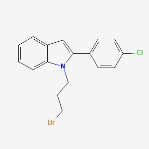 molecular formula C17H15BrClN B12605845 1-(3-Bromopropyl)-2-(4-chlorophenyl)-1H-indole CAS No. 917947-47-8