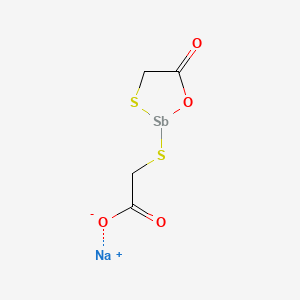 molecular formula C4H4NaO4S2S B1260594 Antimony sodium thioglycollate CAS No. 539-54-8