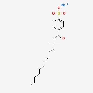 molecular formula C21H33NaO4S B1260597 4-(3,3-Dimethyl-1-oxotridecyl)benzenesulfonic acid CAS No. 81918-89-0
