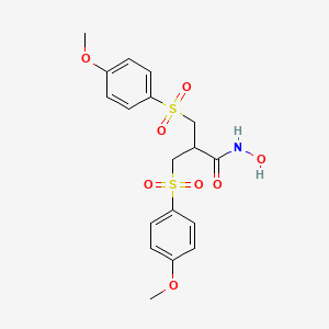molecular formula C18H21NO8S2 B1260606 N-hydroxy-2-(4-methoxybenzenesulfonylmethyl)-3-(4-methoxybenzenesulfonyl)-propionamide 