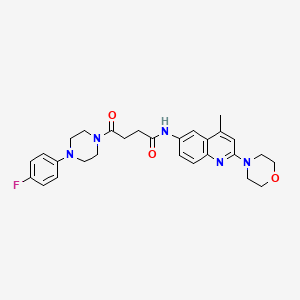 4-[4-(4-fluorophenyl)-1-piperazinyl]-N-[4-methyl-2-(4-morpholinyl)-6-quinolinyl]-4-oxobutanamide