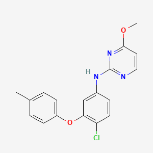 molecular formula C18H16ClN3O2 B12606106 N-[4-Chloro-3-(4-methylphenoxy)phenyl]-4-methoxypyrimidin-2-amine CAS No. 915774-26-4
