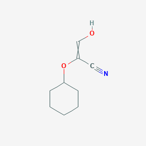 molecular formula C9H13NO2 B12606113 2-(Cyclohexyloxy)-3-hydroxyprop-2-enenitrile CAS No. 648908-89-8