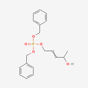 molecular formula C19H23O5P B12606133 Dibenzyl 4-hydroxypent-2-en-1-yl phosphate CAS No. 651044-36-9