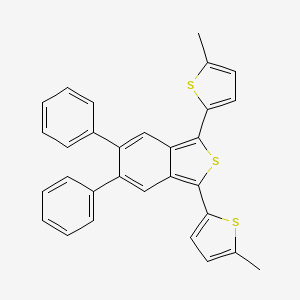 molecular formula C30H22S3 B12606136 1,3-Bis(5-methylthiophen-2-yl)-5,6-diphenyl-2-benzothiophene CAS No. 643768-24-5