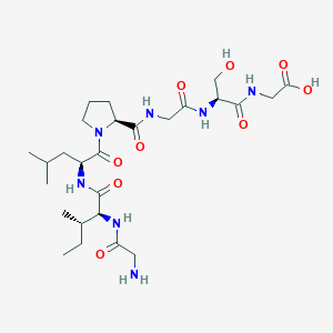 molecular formula C26H45N7O9 B12606144 Glycyl-L-isoleucyl-L-leucyl-L-prolylglycyl-L-serylglycine CAS No. 651322-14-4