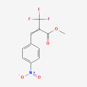 molecular formula C11H8F3NO4 B12606168 Methyl 3-(4-nitrophenyl)-2-(trifluoromethyl)prop-2-enoate CAS No. 918307-33-2