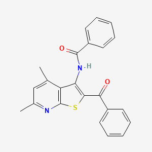 molecular formula C23H18N2O2S B12606175 N-(2-Benzoyl-4,6-dimethylthieno[2,3-b]pyridin-3-yl)benzamide CAS No. 918661-18-4