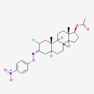 [(2R,3E,5S,8R,9S,10S,13S,14S,17S)-2-chloro-10,13-dimethyl-3-(4-nitrophenoxy)imino-1,2,4,5,6,7,8,9,11,12,14,15,16,17-tetradecahydrocyclopenta[a]phenanthren-17-yl] acetate