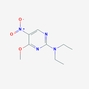 molecular formula C9H14N4O3 B12606205 N,N-Diethyl-4-methoxy-5-nitropyrimidin-2-amine CAS No. 873686-93-2