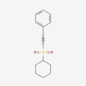 molecular formula C14H16O2S B12606246 [(Cyclohexanesulfonyl)ethynyl]benzene CAS No. 918638-83-2