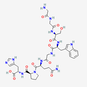 molecular formula C36H48N12O11 B12606261 Glycylglycyl-L-seryl-L-tryptophylglycyl-L-glutaminyl-L-prolyl-L-histidine CAS No. 649572-24-7