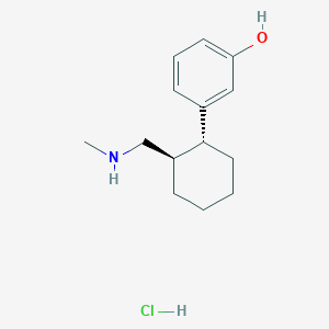 molecular formula C14H22ClNO B12606271 3-[(1R,2R)-2-(methylaminomethyl)cyclohexyl]phenol;hydrochloride CAS No. 651312-76-4