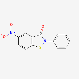 molecular formula C13H8N2O3S B1260628 5-Nitro-2-phenyl-1,2-benzothiazol-3-one 
