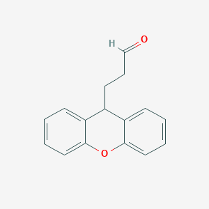 molecular formula C16H14O2 B12606291 9H-Xanthene-9-propanal CAS No. 648928-45-4