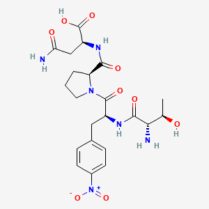 molecular formula C22H30N6O9 B12606318 L-Threonyl-4-nitro-L-phenylalanyl-L-prolyl-L-asparagine CAS No. 880877-44-1