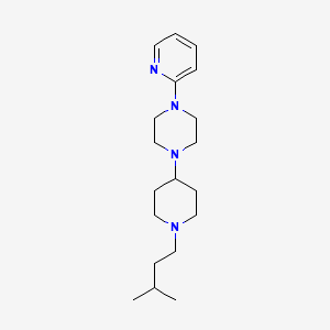 molecular formula C19H32N4 B12606339 1-[1-(3-Methylbutyl)piperidin-4-yl]-4-(pyridin-2-yl)piperazine CAS No. 648895-54-9