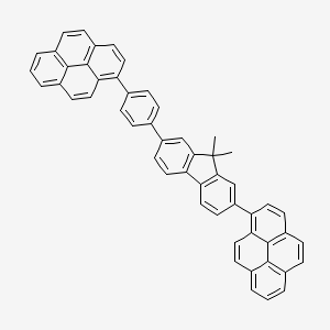 molecular formula C53H34 B12606345 1-{4-[9,9-Dimethyl-7-(pyren-1-YL)-9H-fluoren-2-YL]phenyl}pyrene CAS No. 872050-48-1