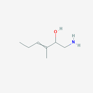 molecular formula C7H15NO B12606351 1-Amino-3-methylhex-3-en-2-ol CAS No. 646050-09-1