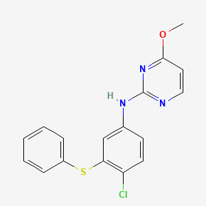 molecular formula C17H14ClN3OS B12606369 N-[4-Chloro-3-(phenylsulfanyl)phenyl]-4-methoxypyrimidin-2-amine CAS No. 915774-27-5