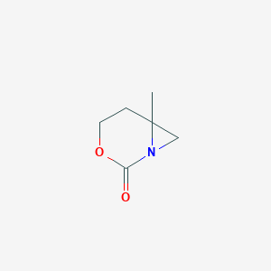 molecular formula C6H9NO2 B12606384 6-Methyl-3-oxa-1-azabicyclo[4.1.0]heptan-2-one CAS No. 917908-11-3
