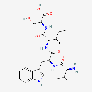 molecular formula C25H37N5O6 B12606398 L-Serine, L-valyl-L-tryptophyl-L-isoleucyl- CAS No. 651035-04-0