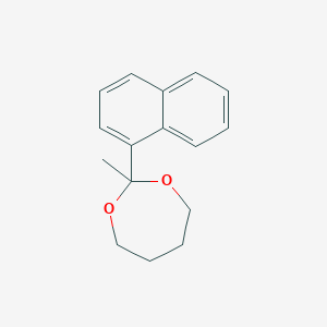 molecular formula C16H18O2 B12606438 2-Methyl-2-(naphthalen-1-yl)-1,3-dioxepane CAS No. 918525-11-8