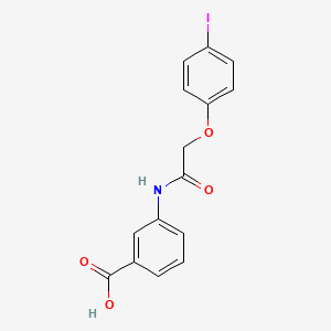 molecular formula C15H12INO4 B12606443 3-[2-(4-Iodophenoxy)acetamido]benzoic acid CAS No. 649773-75-1