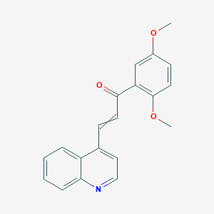 molecular formula C20H17NO3 B12606544 1-(2,5-Dimethoxyphenyl)-3-(quinolin-4-yl)prop-2-en-1-one CAS No. 914383-81-6