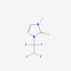 molecular formula C6H6F4N2S B12606707 1-Methyl-3-(1,1,2,2-tetrafluoroethyl)-1,3-dihydro-2H-imidazole-2-thione CAS No. 880646-52-6