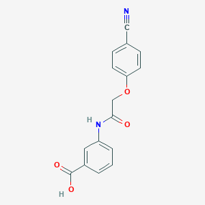 molecular formula C16H12N2O4 B12606713 Benzoic acid, 3-[[(4-cyanophenoxy)acetyl]amino]- CAS No. 649774-07-2
