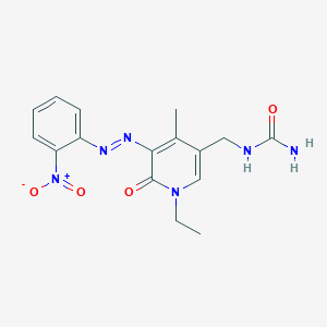 molecular formula C16H18N6O4 B12606733 N-({1-Ethyl-4-methyl-5-[(E)-(2-nitrophenyl)diazenyl]-6-oxo-1,6-dihydropyridin-3-yl}methyl)urea CAS No. 910616-61-4