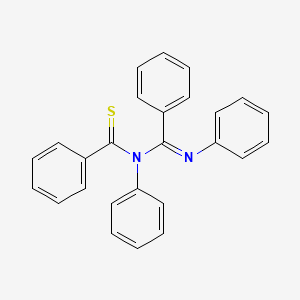 molecular formula C26H20N2S B12606747 N-Phenyl-N-[(E)-phenyl(phenylimino)methyl]benzenecarbothioamide CAS No. 874124-48-8